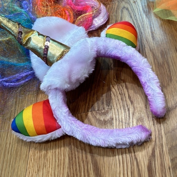 Unicorn container bundle light up tutu neon rainbow & rainbow ponytail headband - Picture 3 of 9